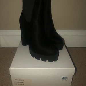 EGO Atlas Black Suede Combat Boots